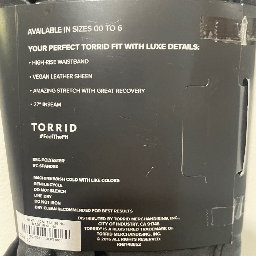 Torrid | New Full Length Signature Waist Faux Leather Legging Medium 00 - Picture 5 of 8